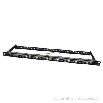 FTP Blank 0.5U Patch Panel 24Port with Back Bar
